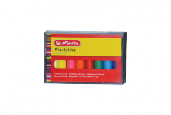 Plastilina herlitz set 16 culori economic cutie plastic